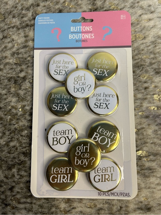 no brand Other - 5‎ for $25🔥Baby Shower Buttons- Set of 10- New